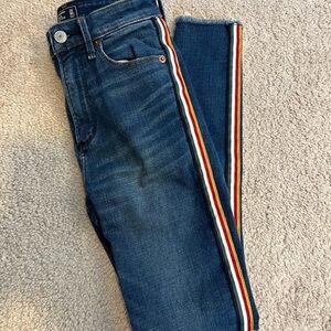 Abercrombie & Fitch Women’s “Simone High Rise” Striped Jeans Size 00